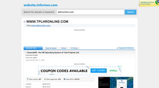 
                            2. tplhronline.com at Website Informer. Visit Tplhronline.