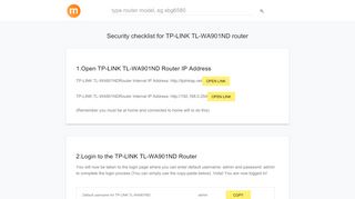 
                            7. tplinkap.net\192.168.0.254 - TP-LINK TL-WA901ND Router login ...