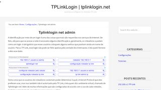 
                            11. Tplinklogin net admin: senha, login, configurações, passo a passo e ...