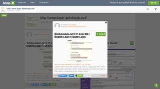 
                            13. tplinkmodem.net | TP-Link WiFi Modem Login | Ro... - Scoop.it