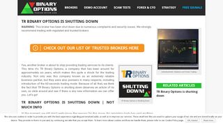 
                            12. TR Binary Options is shutting down | Learn all about it