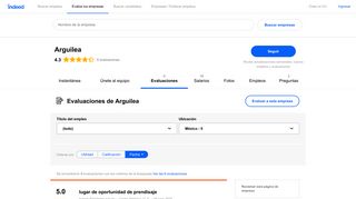 
                            3. Trabajar en Arguilea: evaluaciones de empleados | Indeed.com.mx