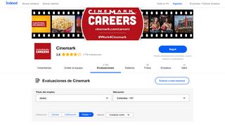 
                            7. Trabajar en Cinemark: 140 evaluaciones | Indeed.com