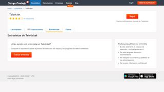 
                            9. Trabajar en Teleticket: Entrevistas | Computrabajo