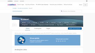 
                            9. Trabalhando no perfil e informações da empresa BLUESOFT | Catho