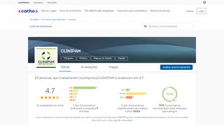 
                            13. Trabalhando no perfil e informações da empresa CLINIPAM | Catho