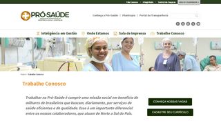 
                            4. Trabalhe Conosco | Pró Saúde