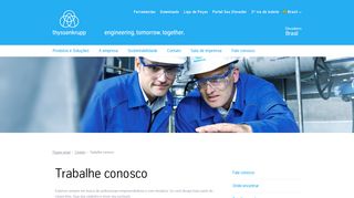 
                            3. Trabalhe conosco - thyssenkrupp Elevadores