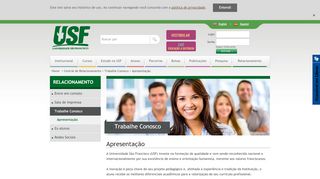 
                            10. Trabalhe Conosco - USF - Universidade São Francisco