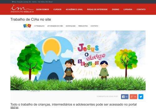 
                            9. Trabalho de CIAs no site - Instituto Bíblico Educacional Maranata