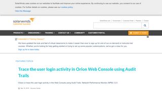 
                            8. Trace the user login activity in Orion Web Console using Audit Trails ...