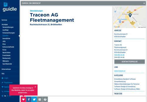 
                            9. Traceon AG Fleetmanagement - Brüttisellen - Guidle