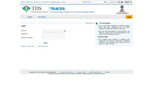 
                            3. TRACES | Deductor Forgot User Id - Tdscpc.gov.in