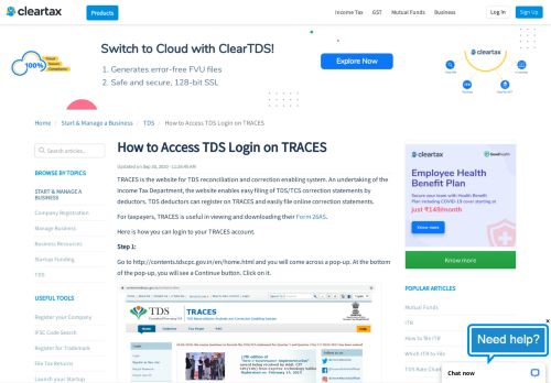 
                            11. TRACES | How to get Access TDS Login on TRACES Website