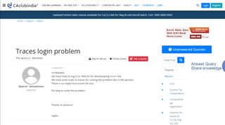 
                            6. Traces login problem - CAclubindia