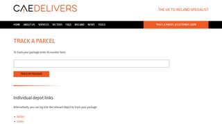 
                            5. Track a parcel & Customer Login - CAE Delivers