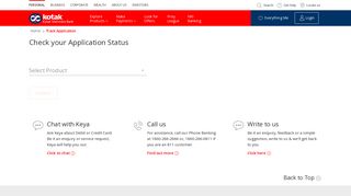 
                            1. Track Application Status - Kotak Mahindra Bank