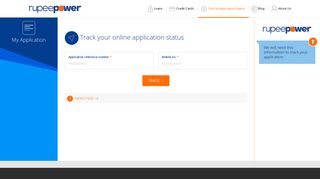 
                            2. Track Application Status - Rupeepower