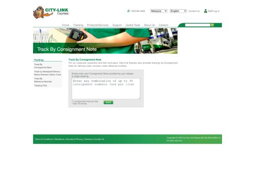 
                            5. Track By Consignment Note - City-Link Express | Malaysia