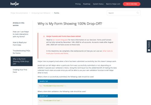 
                            7. Track Form Submission With JavaScript – Hotjar Documentation