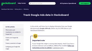 
                            13. Track Google AdWords data in Geckoboard – Geckoboard Help Center