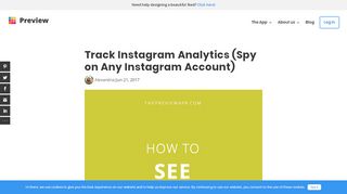 
                            9. TRACK INSTAGRAM ANALYTICS (Spy on Any Instagram Account)