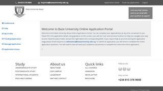 
                            6. Track my application - Baze University Abuja