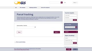 
                            9. Track & Trace | GLS Parcel Service