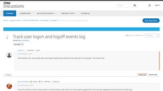 
                            2. Track user logon and logoff events log - XenApp 7.x - ...