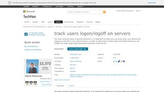 
                            2. track users logon/logoff on servers - TechNet Gallery - Microsoft