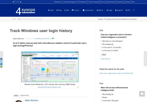 
                            6. Track Windows user login history – 4sysops