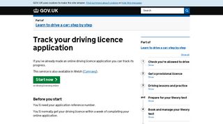 
                            3. Track your driving licence application - GOV.UK