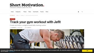 
                            7. Track your gym workout with Jefit - Short Motivation
