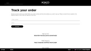 
                            3. Track your order - Kiko Milano