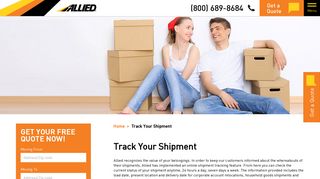 
                            2. Track Your Shipment - Allied Van Lines