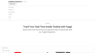 
                            13. Track Your Task Time Inside Todoist with Toggl