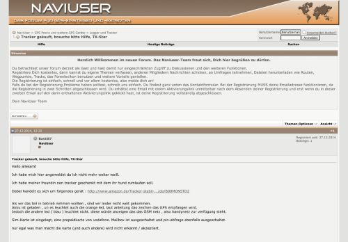 
                            9. Tracker gekauft, brauche bitte Hilfe, TK-Star - NaviUser