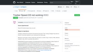 
                            3. Tracker Speed.CD not working · Issue #363 · cardigann ...