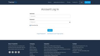 
                            5. TrackerPal Login Page