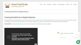Tracking SmartPoints to Weight Watchers - Smart Food Scale