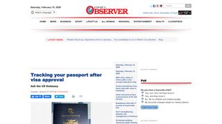 
                            6. Tracking your passport after visa approval - Jamaica Observer