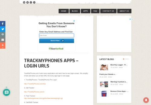 
                            5. TrackMyPhones Apps – Login URLs - Best Android Tracker Apps