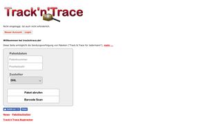 
                            7. trackntrace.de: Wo ist dein Paket? Track & Trace ! Verfolgung und ...