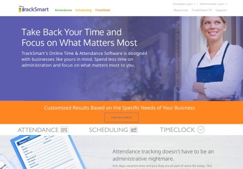 
                            10. TrackSmart: Online Time and Attendance Software