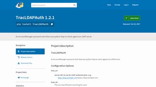 
                            10. TracLDAPAuth · PyPI