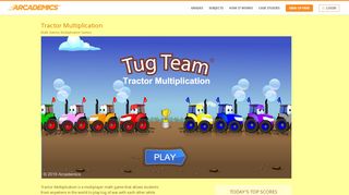 
                            10. Tractor Multiplication - Arcademic Skill Builders