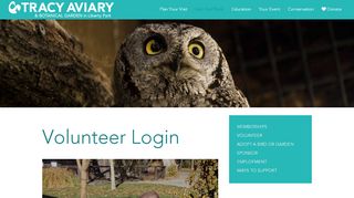 
                            4. Tracy Aviary - Volunteer Login