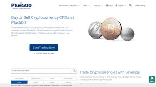 
                            11. Trade Cryptocurrency CFDs | A Top CFD Provider | Plus500