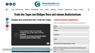 
                            4. Trade des Tages by Rüdiger Born Archives | finanzmarktwelt.de