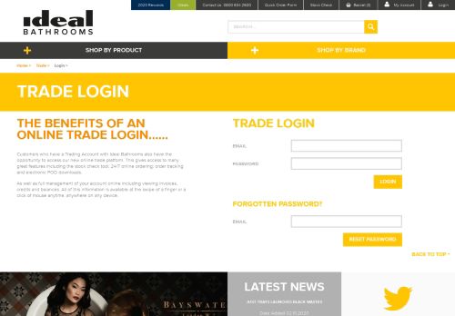 
                            11. Trade Login | Ideal Bathrooms